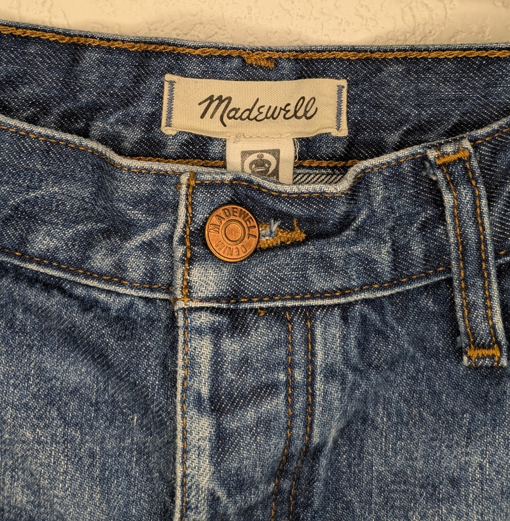Madewell Low Slung Baggy Blue Jeans - Picture 13 of 16